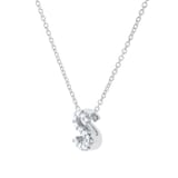 Roberto Coin Tiny Treasures 18ct White Gold 0.05ct Love Letter S Necklace