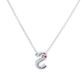 Roberto Coin Tiny Treasures 18ct White Gold 0.05ct Love Letter S Necklace