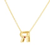 Roberto Coin Tiny Treasures 18ct Yellow Gold 0.06ct Love Letter R Necklace