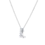 Roberto Coin Tiny Treasures 18ct White Gold 0.03ct Love Letter L Necklace