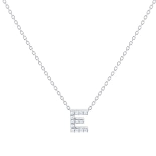 Roberto Coin Tiny Treasures 18ct White Gold 0.06ct Love Letter E Necklace