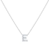Roberto Coin Tiny Treasures 18ct White Gold 0.06ct Love Letter E Necklace