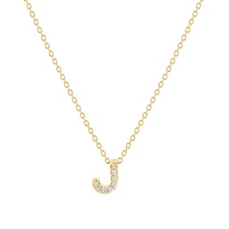 37050116 - Tiny Treasures 18ct Yellow Gold 0.04ct Love Letter J Necklace