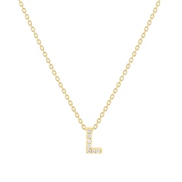 37050117 - Tiny Treasures 18ct Yellow Gold 0.03ct Love Letter L Necklace