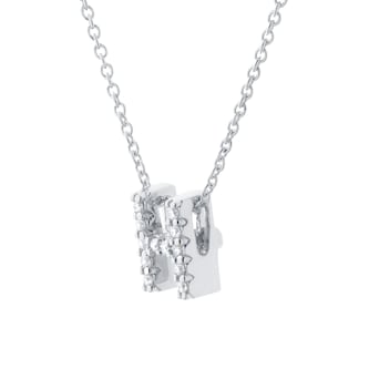 Roberto Coin Tiny Treasures 18ct White Gold 0.06ct Love Letter H Necklace Roberto Coin Tiny Treasures 18ct White Gold 0.06ct Love Letter H Necklace