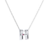 Roberto Coin Tiny Treasures 18ct White Gold 0.06ct Love Letter H Necklace