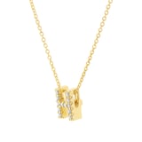 Roberto Coin Tiny Treasures 18ct Yellow Gold 0.06ct Love Letter H Necklace