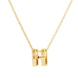 Roberto Coin Tiny Treasures 18ct Yellow Gold 0.06ct Love Letter H Necklace