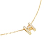 Roberto Coin Tiny Treasures 18ct Yellow Gold 0.06ct Love Letter H Necklace