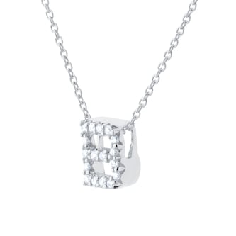Roberto Coin Tiny Treasures 18ct White Gold 0.06ct Love Letter B Necklaces