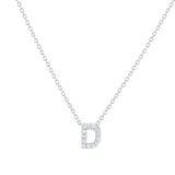 Roberto Coin Tiny Treasures 18ct White Gold 0.06ct Love Letter D Necklaces