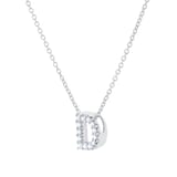 Roberto Coin Tiny Treasures 18ct White Gold 0.06ct Love Letter D Necklaces