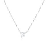 Roberto Coin Tiny Treasures 18ct White Gold 0.05ct Love Letter F Necklaces