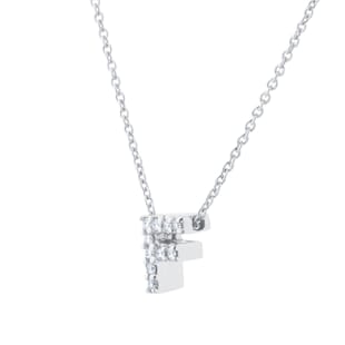 Roberto Coin Tiny Treasures 18ct White Gold 0.05ct Love Letter F Necklaces