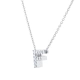 Roberto Coin Tiny Treasures 18ct White Gold 0.05ct Love Letter F Necklaces