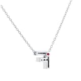 Roberto Coin Tiny Treasures 18ct White Gold 0.05ct Love Letter F Necklaces