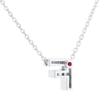 Roberto Coin Tiny Treasures 18ct White Gold 0.05ct Love Letter F Necklaces