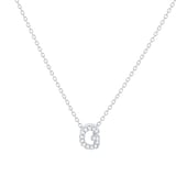 Roberto Coin Tiny Treasures 18ct White Gold 0.06ct Love Letter G Necklaces