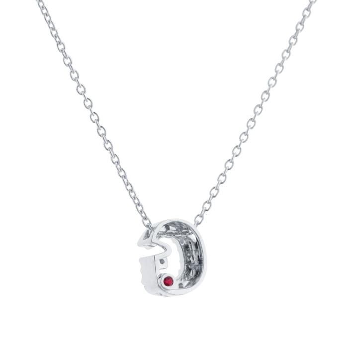 Roberto Coin Tiny Treasures 18ct White Gold 0.06ct Love Letter G Necklaces