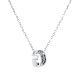 Roberto Coin Tiny Treasures 18ct White Gold 0.06ct Love Letter G Necklaces