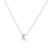 Roberto Coin Tiny Treasures 18ct White Gold 0.05ct Love Letter K Necklaces