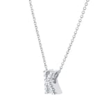 Roberto Coin Tiny Treasures 18ct White Gold 0.05ct Love Letter K Necklaces