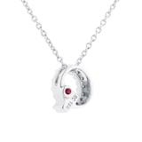 Roberto Coin Tiny Treasures 18ct White Gold 0.07ct Love Letter Q Necklaces
