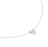 Roberto Coin Tiny Treasures 18ct White Gold 0.05ct Love Letter V Necklaces