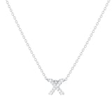Roberto Coin Tiny Treasures 18ct White Gold 0.05ct Love Letter X Necklaces