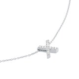 Roberto Coin Tiny Treasures 18ct White Gold 0.05ct Love Letter X Necklaces