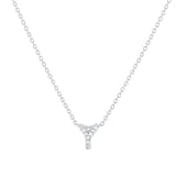 Roberto Coin Tiny Treasures 18ct White Gold 0.04ct Love Letter Y Necklaces