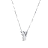 Roberto Coin Tiny Treasures 18ct White Gold 0.04ct Love Letter Y Necklaces