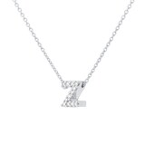 Roberto Coin Tiny Treasures 18ct White Gold 0.05ct Love Letter Z Necklaces