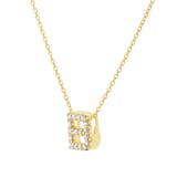 Roberto Coin Tiny Treasures 18ct Yellow Gold 0.06ct Love Letter B Necklaces