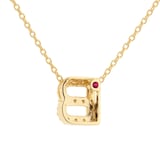 Roberto Coin Tiny Treasures 18ct Yellow Gold 0.06ct Love Letter B Necklaces