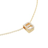 Roberto Coin Tiny Treasures 18ct Yellow Gold 0.06ct Love Letter B Necklaces