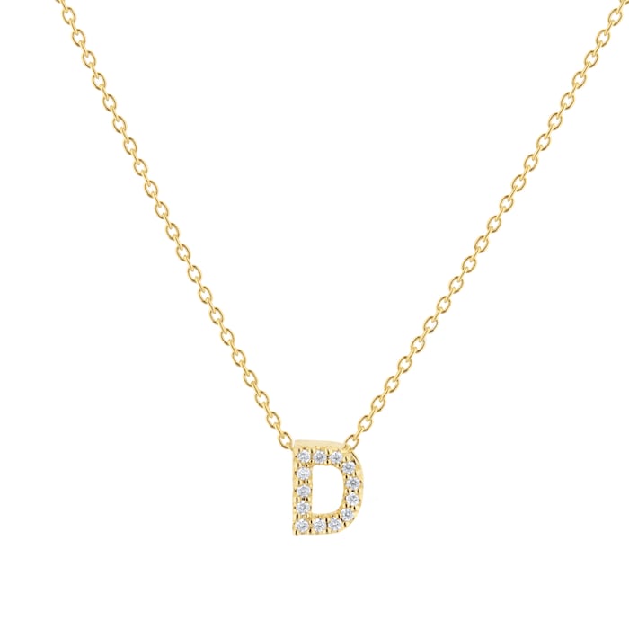 Roberto Coin Tiny Treasures 18ct Yellow Gold 0.06ct Love Letter D Necklaces