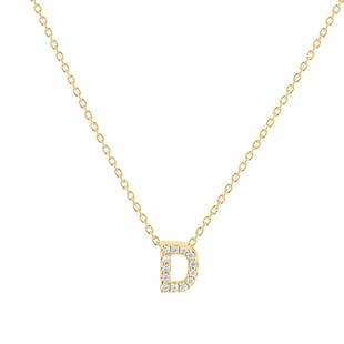 Roberto Coin Tiny Treasures 18ct Yellow Gold 0.06ct Love Letter D Necklaces