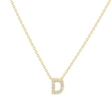 Roberto Coin Tiny Treasures 18ct Yellow Gold 0.06ct Love Letter D Necklaces