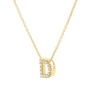 Roberto Coin Tiny Treasures 18ct Yellow Gold 0.06ct Love Letter D Necklaces