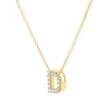 Roberto Coin Tiny Treasures 18ct Yellow Gold 0.06ct Love Letter D Necklaces