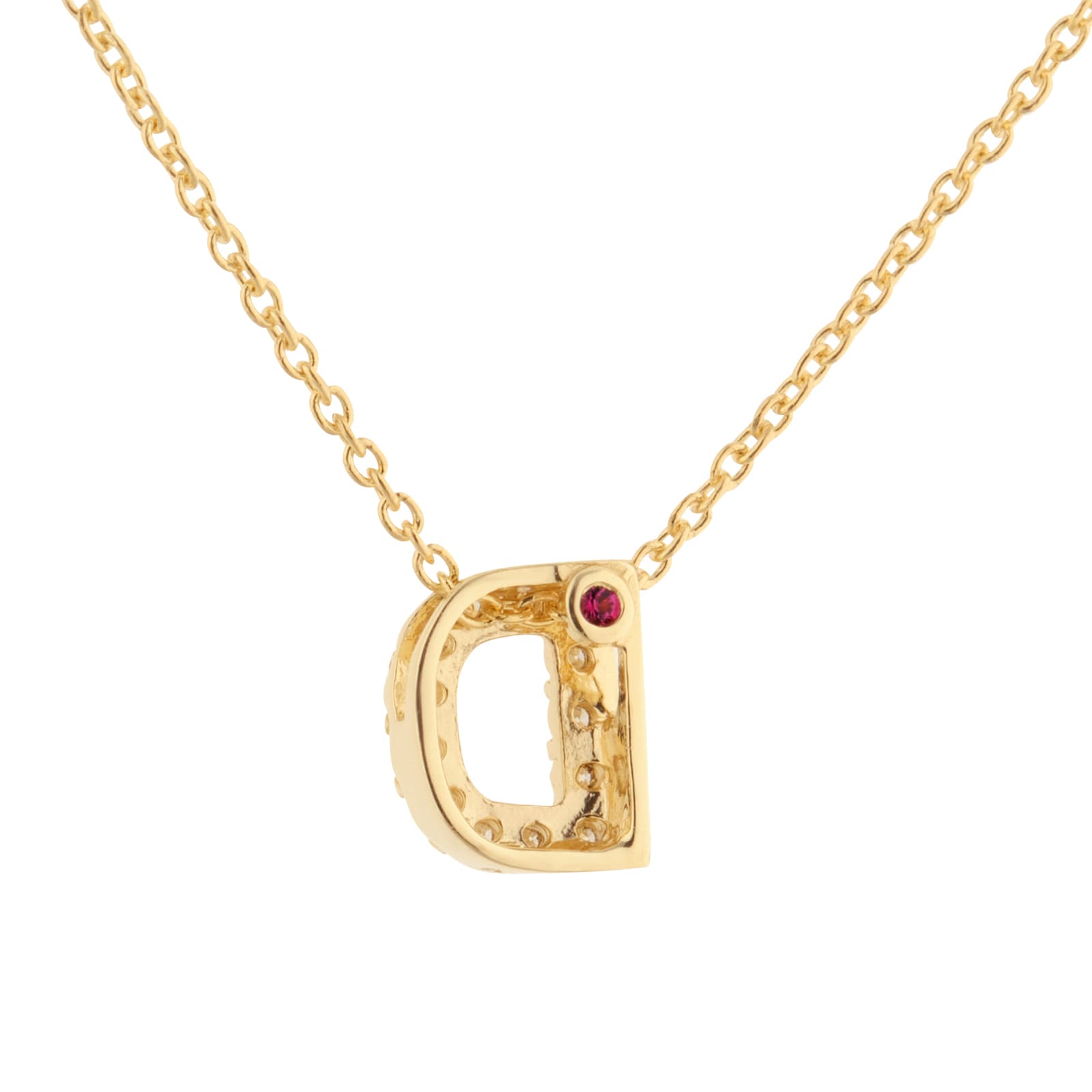 Roberto Coin Tiny Treasures 18ct Yellow Gold 0.06ct Love Letter D Necklaces Roberto Coin Tiny Treasures 18ct Yellow Gold 0.06ct Love Letter D Necklaces