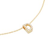 Roberto Coin Tiny Treasures 18ct Yellow Gold 0.06ct Love Letter D Necklaces