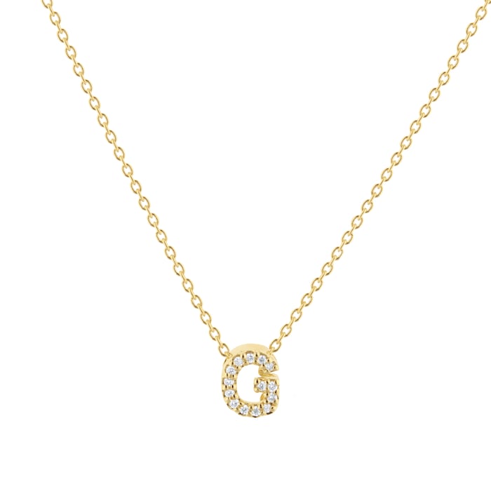 Roberto Coin Tiny Treasures 18ct Yellow Gold 0.06ct Love Letter G Necklaces