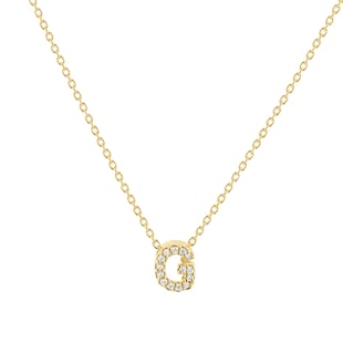 Roberto Coin Tiny Treasures 18ct Yellow Gold 0.06ct Love Letter G Necklaces