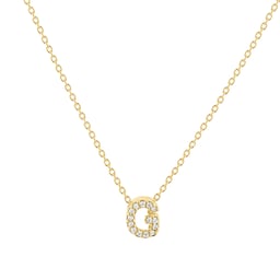 37050142 - Tiny Treasures 18ct Yellow Gold 0.06ct Love Letter G Necklaces