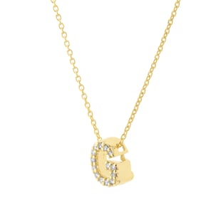 Roberto Coin Tiny Treasures 18ct Yellow Gold 0.06ct Love Letter G Necklaces