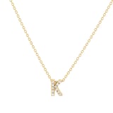 Roberto Coin Tiny Treasures 18ct Yellow Gold 0.05ct Love Letter K Necklaces