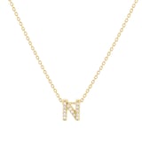 Roberto Coin Tiny Treasures 18ct Yellow Gold 0.07ct Love Letter N Necklaces