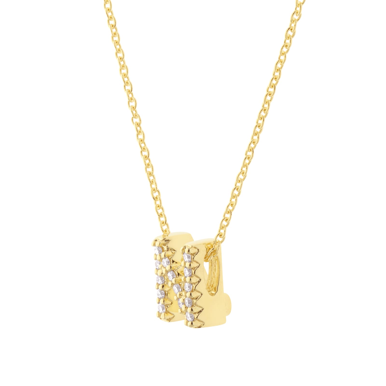 Roberto Coin Tiny Treasures 18ct Yellow Gold 0.07ct Love Letter N Necklaces Roberto Coin Tiny Treasures 18ct Yellow Gold 0.07ct Love Letter N Necklaces